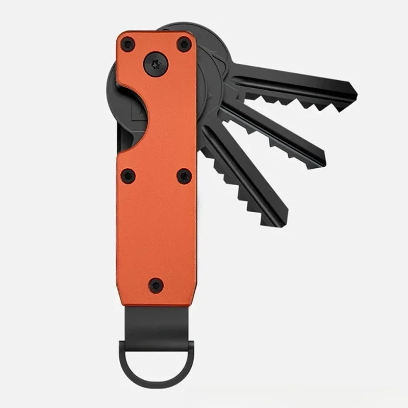 스마트 메탈 키 오거나이저 미니멀리스트 키 케이스 홀더 드라이버 포함 2-6개의 키 보관 가능 6.2cm 이하 키용 야외 도구