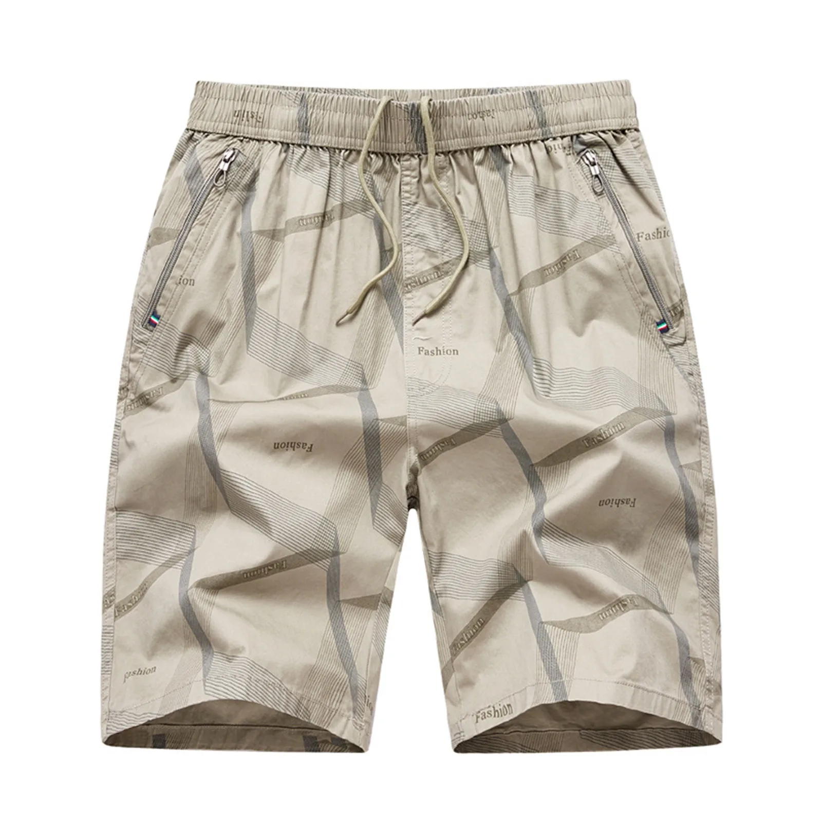 

Модные мужские шорты в полоску с буквенным принтом, Молодежные популярные шорты для бега, шорты на шнуровке с двойным карманом на молнии, уличная спортивная одежда