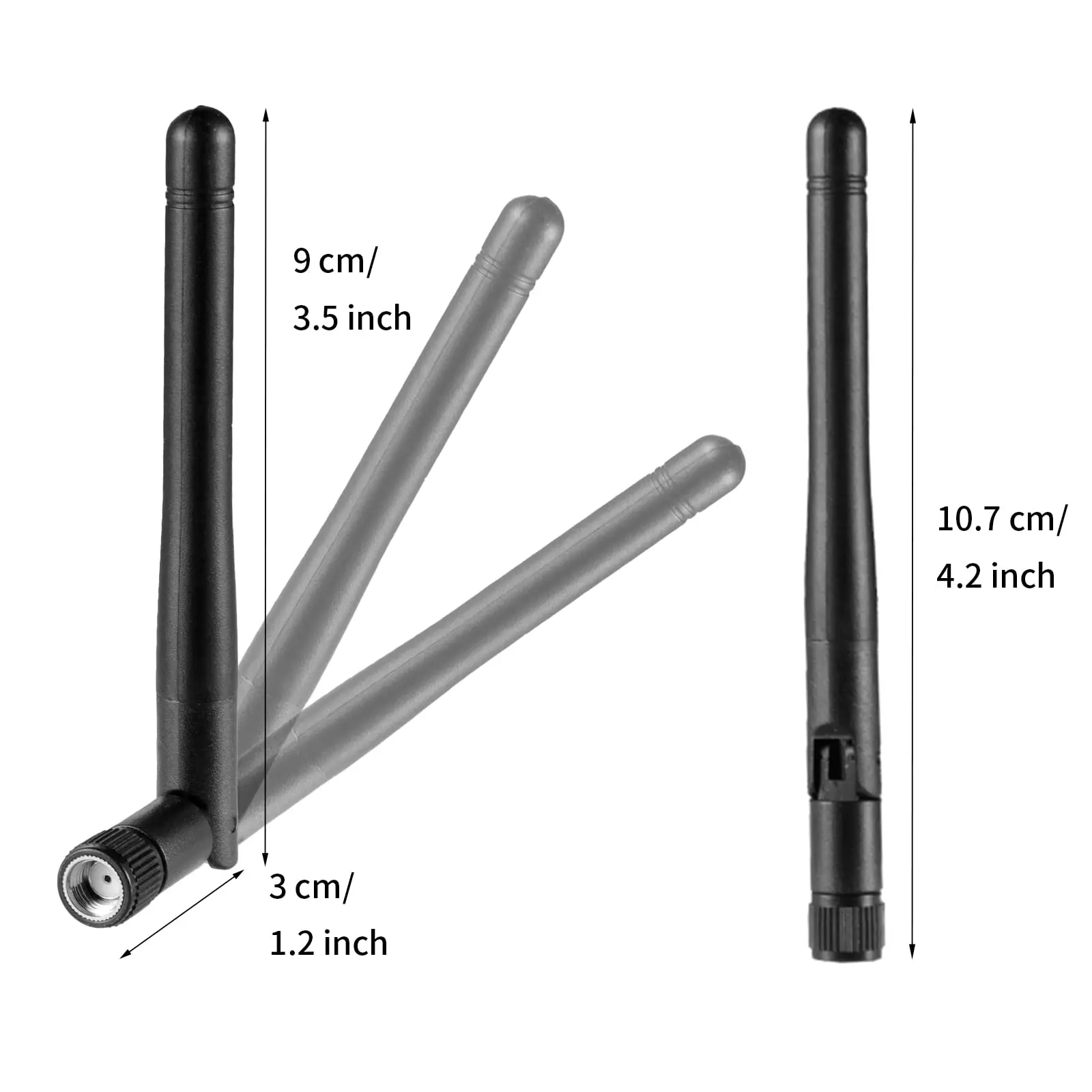 868MHz 915MHz LoRa 안테나 SMA 수형 커넥터가 있는 실내 3dBi 이득 GSM 고무 공중 + 15cm I-P-E-X-1 연장 케이블