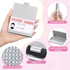 Qinsuee Bling Bling Small Business Card for Women 10-20 Sheets Capacity, Alloy Business Card Case, Pocket, Slim Business Card 4