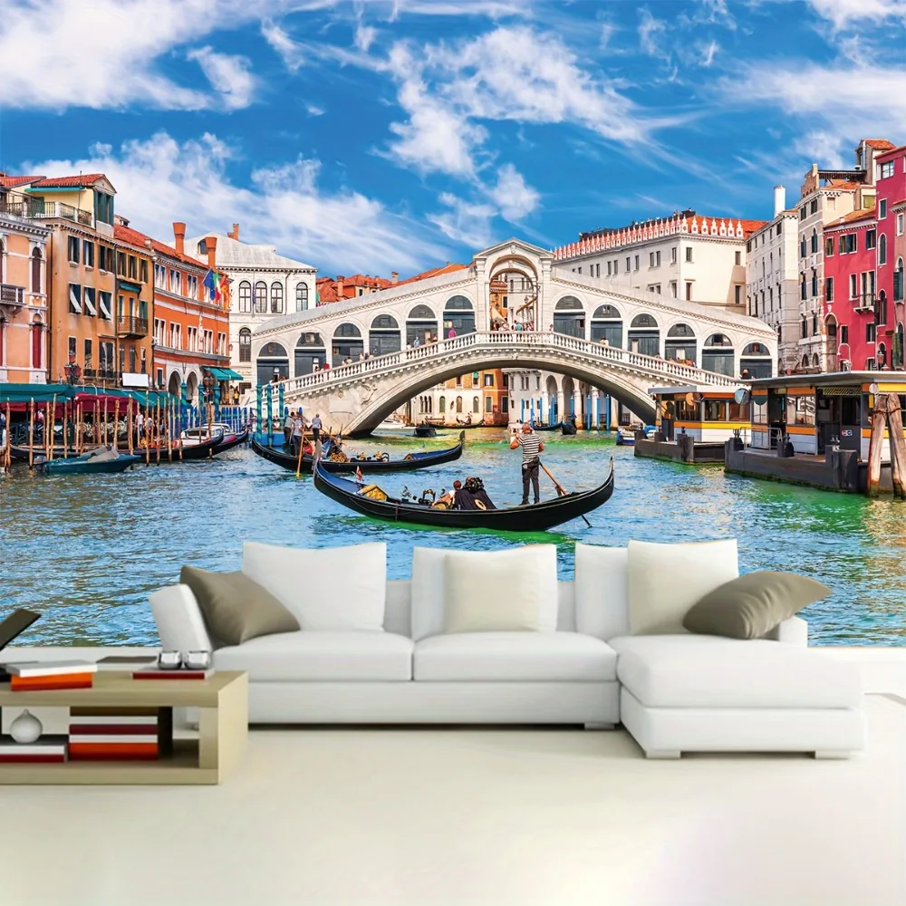 thumbnail interactive-video image 1 of Vinyl 9x6ft Italian Backdrop Near To Famous Rialto Bridge 1 of 10