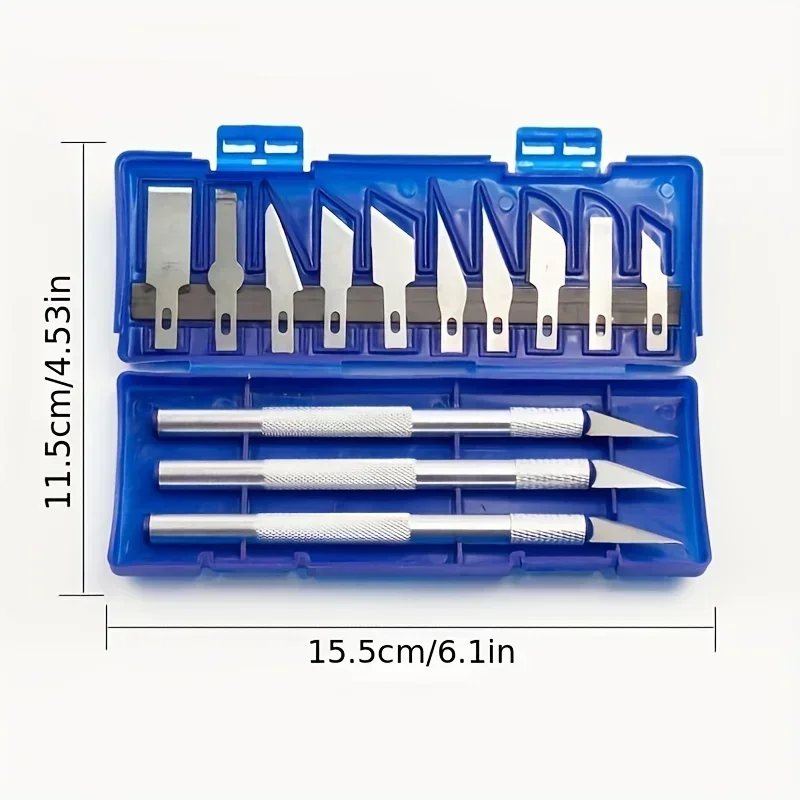 Metal Carving Knife 13 in1 Pen Style Art Seal Cutting Manual Combination Paper Cuttings Non-Slip Gadget DIY Precision Repair