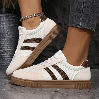 Shoes Woman Trend Casual Sneakers Comfortable Lace Up Flats Tennis Shoe Breathable Walking Jogging Shoe Zapatillas De Mujer 1