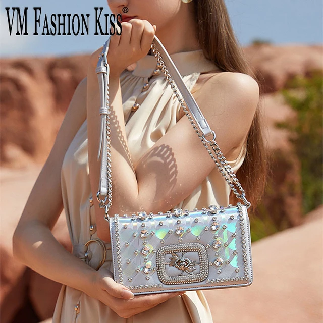 Luxury Diamonds Bucket Bag Designer Brand Women Handbags Shinny