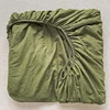 Washed Cotton Fitted Sheet with Elastic Bands Non Slip Adjustable Mattress Cover for Double King Queen Bed 90x200 150x200 180 6