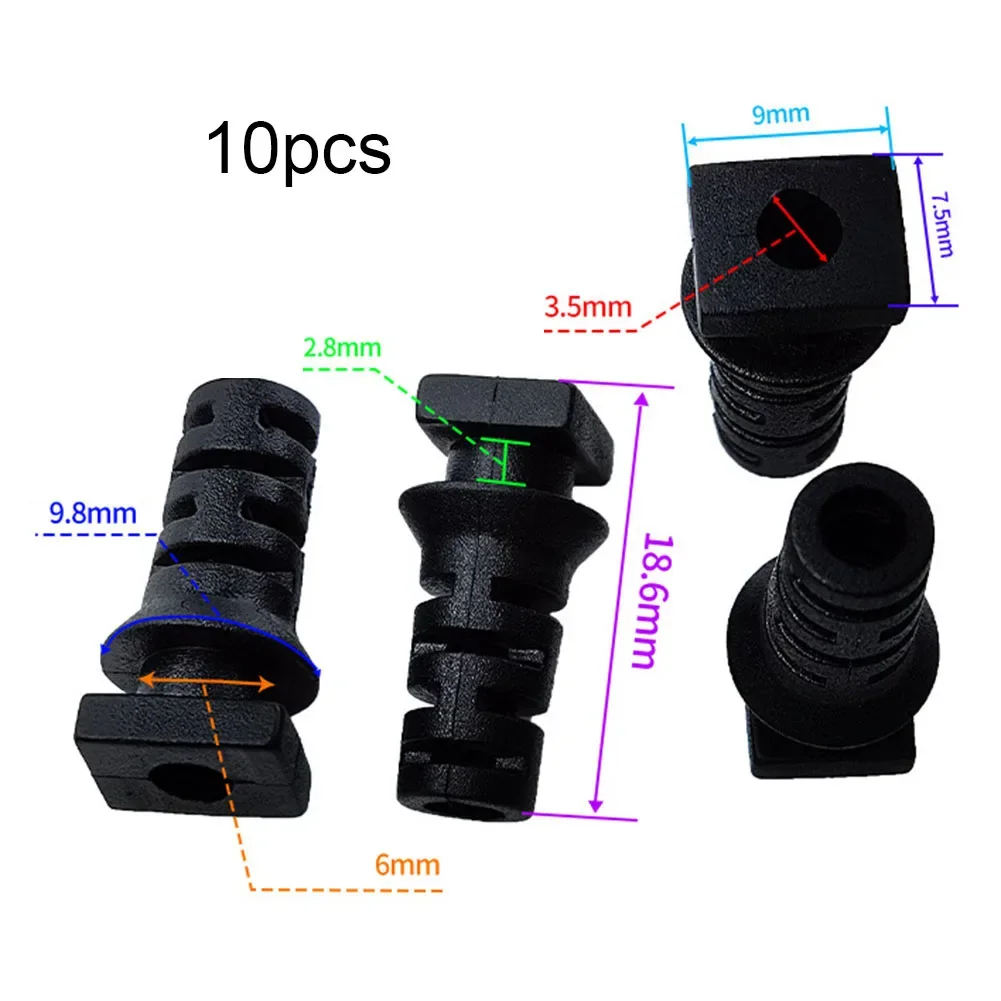 10pcs Cable Gland Connector Rubber Strain Relief Cord Boot Protector 3.5mm 4mm 5mm Wire Cable Sleeve Cellphone Charger Power Tool Cable Gland Electrical Connector