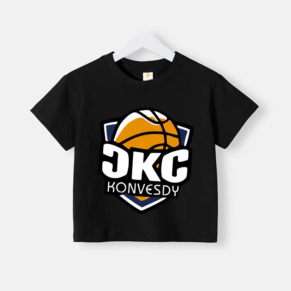 thumbnail image 1 of Camiseta de verano 100 % algodón para adolescentes, camiseta para niños con estampado sencillo de oso de dibujos animados, cuello redondo, cómoda camiseta de manga corta para niños y niñas, 1 of 5