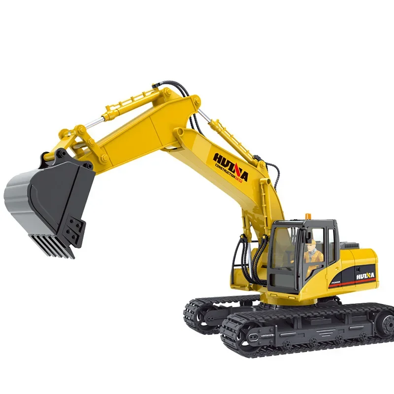Huina 550 535 Rc Excavator 1/14 15Ch Remote Control Cars Trucks Alloy Construction Engineering Vehicle Electric Toys for Boys