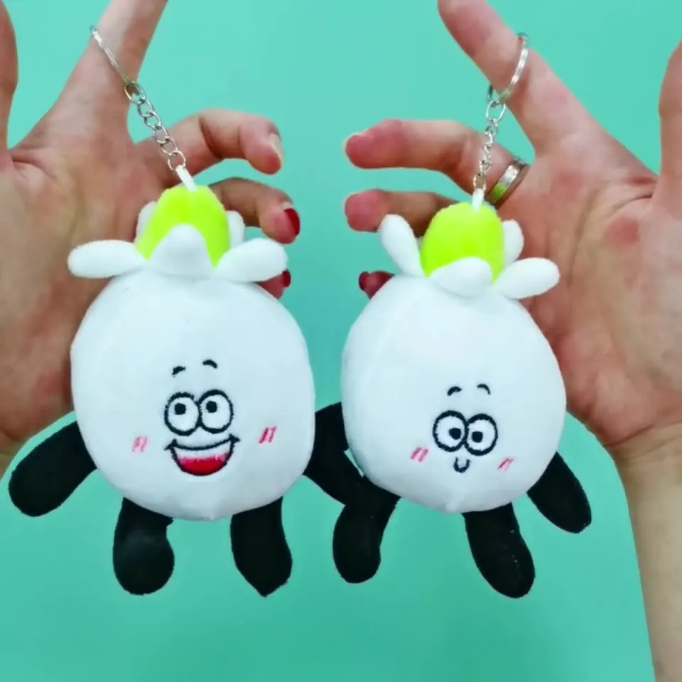 

New lifelike plush toy simulation vegetable garlic doll cute decorate soft doll funny gift keychain couple pendant