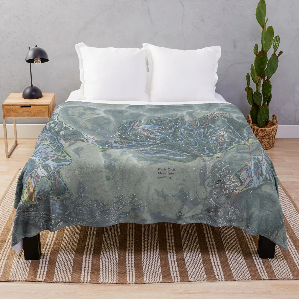 

Park City Mountain Resort Trail Map Throw Blanket anime Hair Blanket Blanket Fluffy