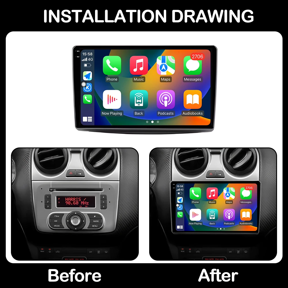 Car Radio Multimedia Video Player Android Auto GPS Navigation Bluetooth WiFi QLED screen For Alfa Romeo MiTo 955 2008 car multimedia player car radio