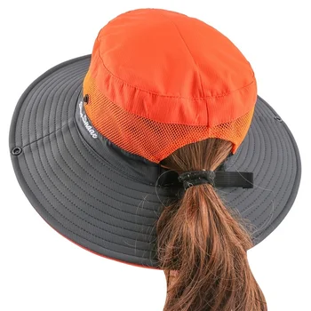 UV Wide Brim Ponytail Hat 1