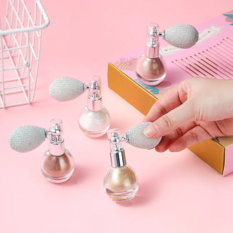 Highlighter Powder Spray High Gloss Glitter Powder Spray Shimmer Sparkle Makeup for Face Body Highlight Makeup highlighter powder glitter spray