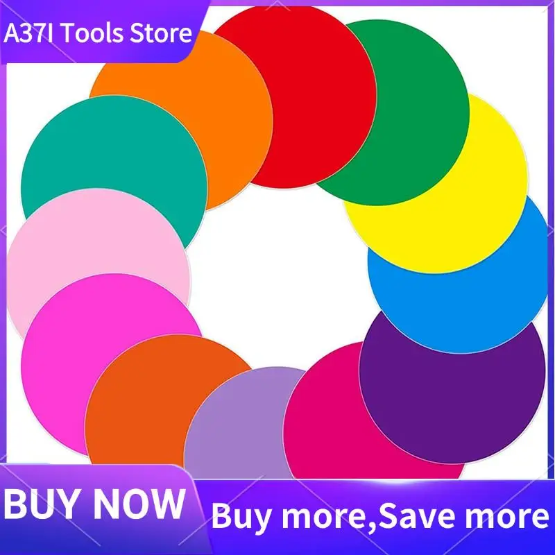 12Pcs Dry Erase Circles Removable Vinyl Dot Stickers For School Classroom Table & Desk 11.8Inch-[A37I]