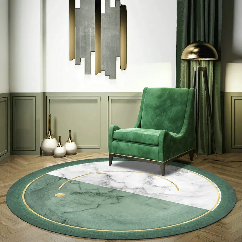 Nordic Style Round Carpets for Living Room Decoration Bedroom Decor Rugs Non-slip Carpet Sofa Area Rug Home Thicken Floor Mats 2