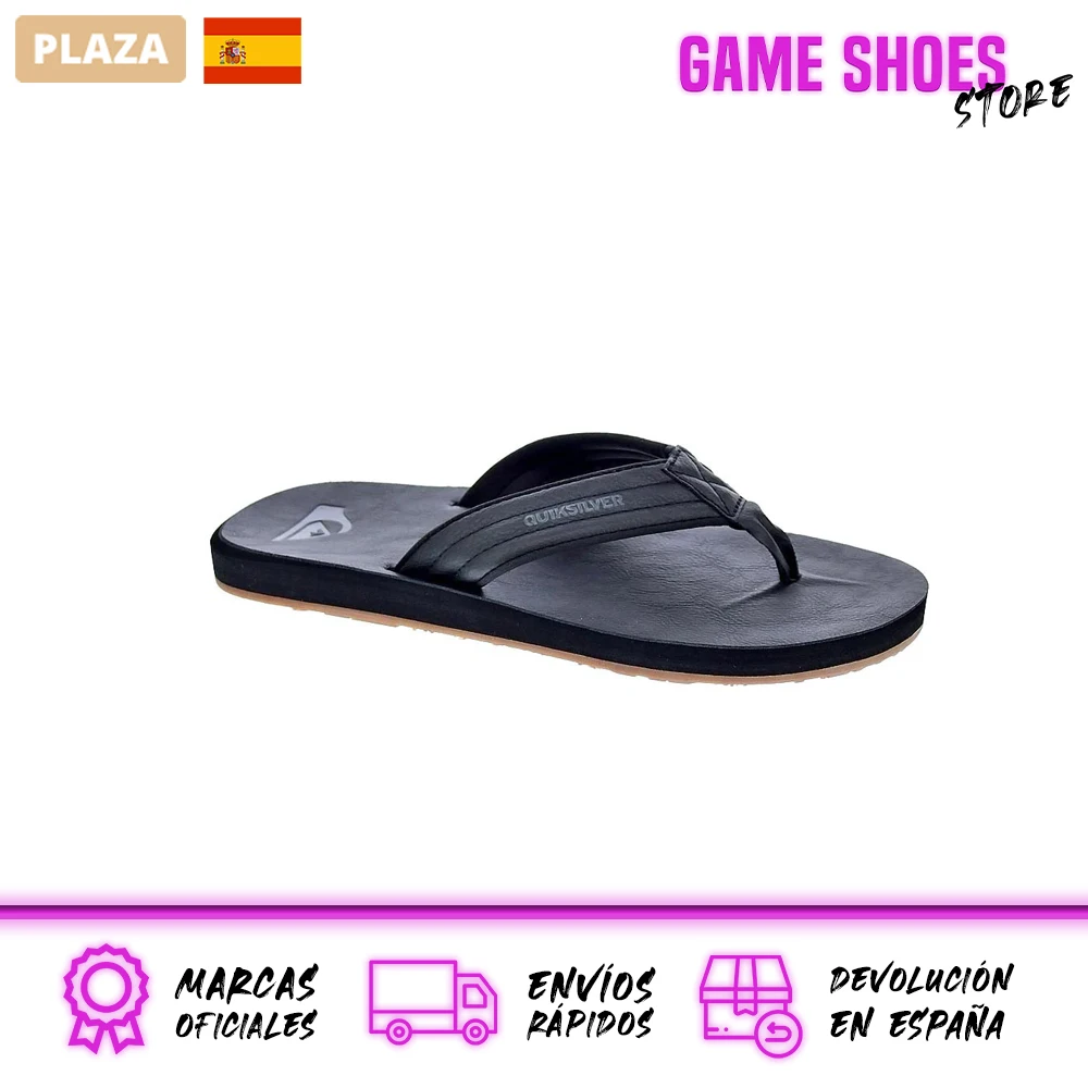 Quiksilver  Hombre   Chanclas Modelo Carver  Color  Negro Moda  Hombre  Verano Sandalias 100 % Originales