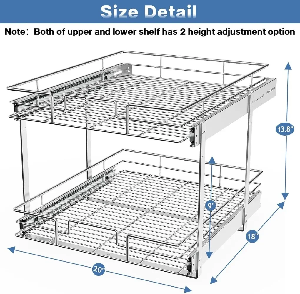 2 Tier Pull Out Cabinet Organizer 3