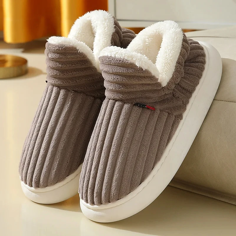 Cotton Shoes for Men Indoor Winter Flip-flops Male House Slippers Big Size 46 47 Unisex home Warm Booties Slippers linen slippers non slip slippers sneaker slippers fashion slippers soft slippers plush slippers velvet slippers soft non slip slippers beach slippers cork slippers natural slippers
