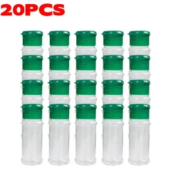 Portable Spice and Seasoning Dispenser - Refillable Kitchen Gadget Container (Green-20PCS)