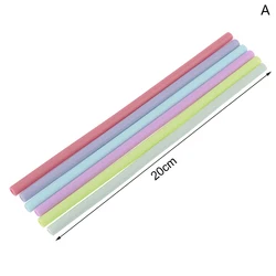 Set of 6 Reusable Multicolor Silicone Drinking Straws for Parties and Everyday Use (A)