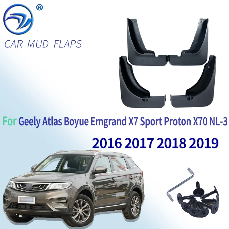 

Брызговики для детской модели Boyue Emgrand X7 Sport Proton X70 Geely Atlas 2016 2017 2018 2019, брызговики от грязи, брызговики