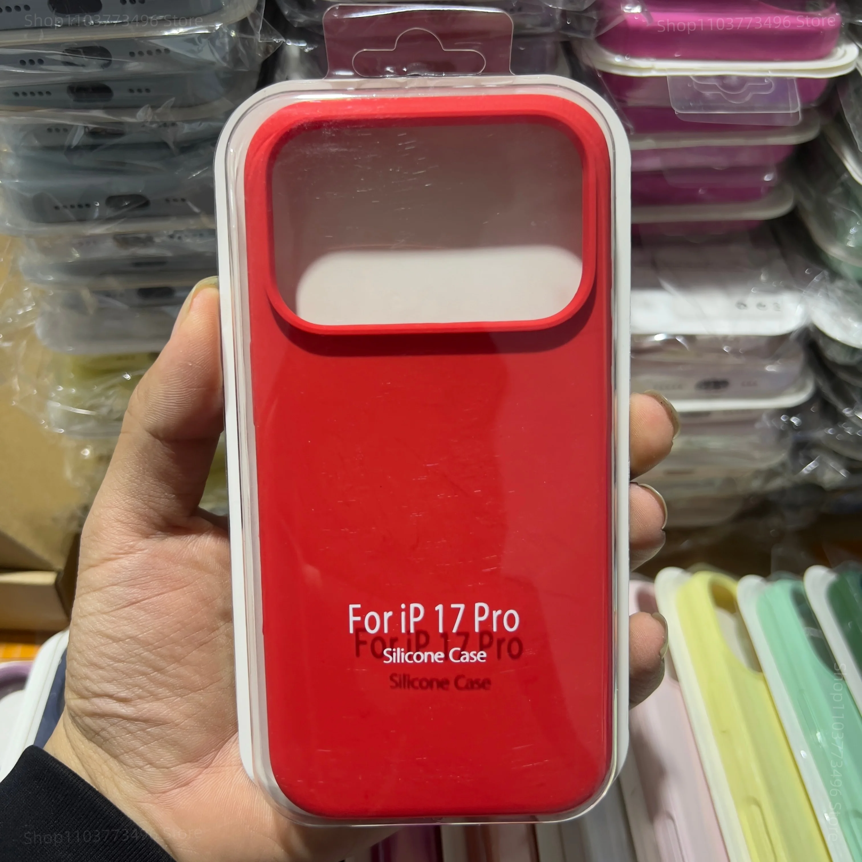 ตัวเลือกสินค้า เคสซิลิโคนนุ่ม สัมผัสเหมือนผิวจริง สำหรับ iPhone 17 Pro Max สีลูกกวาด