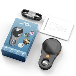 Enhanced Handheld Digital Microscope with HD Magnification and LED Light (Black)