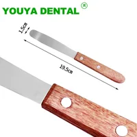 Dental Mixing Spatula Wooden Handle Impression Material Stainless Steel Knife Dentistry Laboratory Gypsum Spatula Dentist Tools
