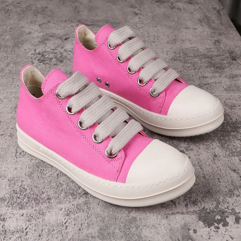 Pink Rick Canvas Jumbo Sneakers Rick Women Shoes Ro Trainer Classic Owens  Sneakers Men's Casual Shoes Canvas Men Shoe - AliExpress