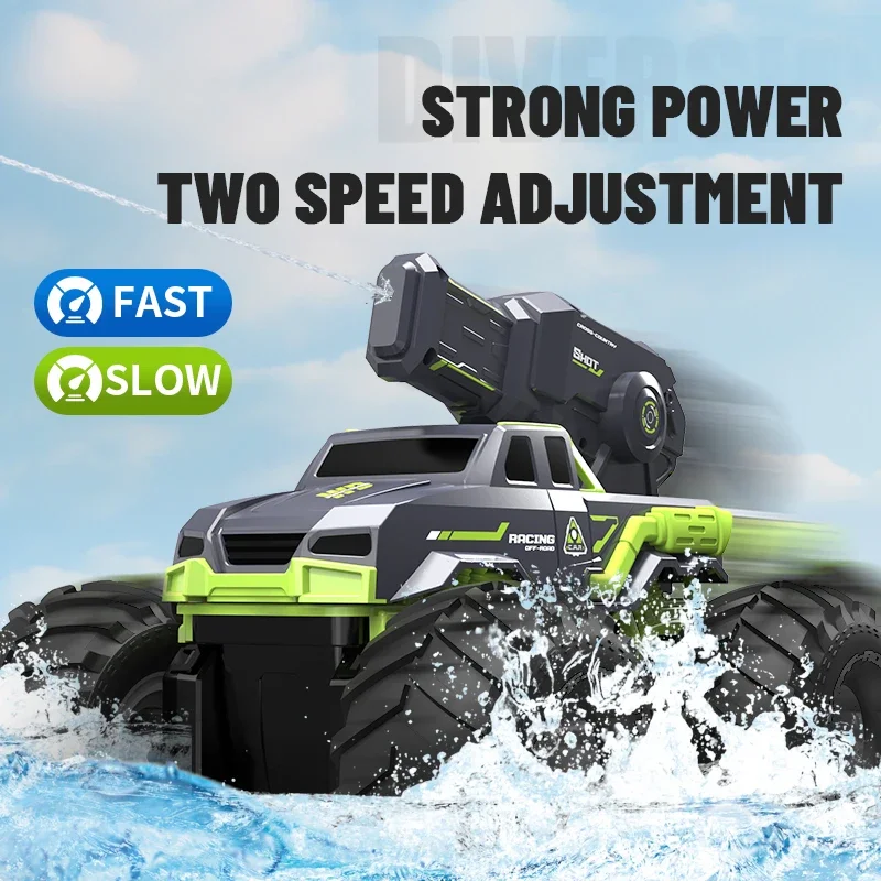 Amphibious Rc Car with Water Gun Self-Absorbing High-Pressure Remote Control Car Gesture Sensing Off-Road Climbing Car Boys Toys