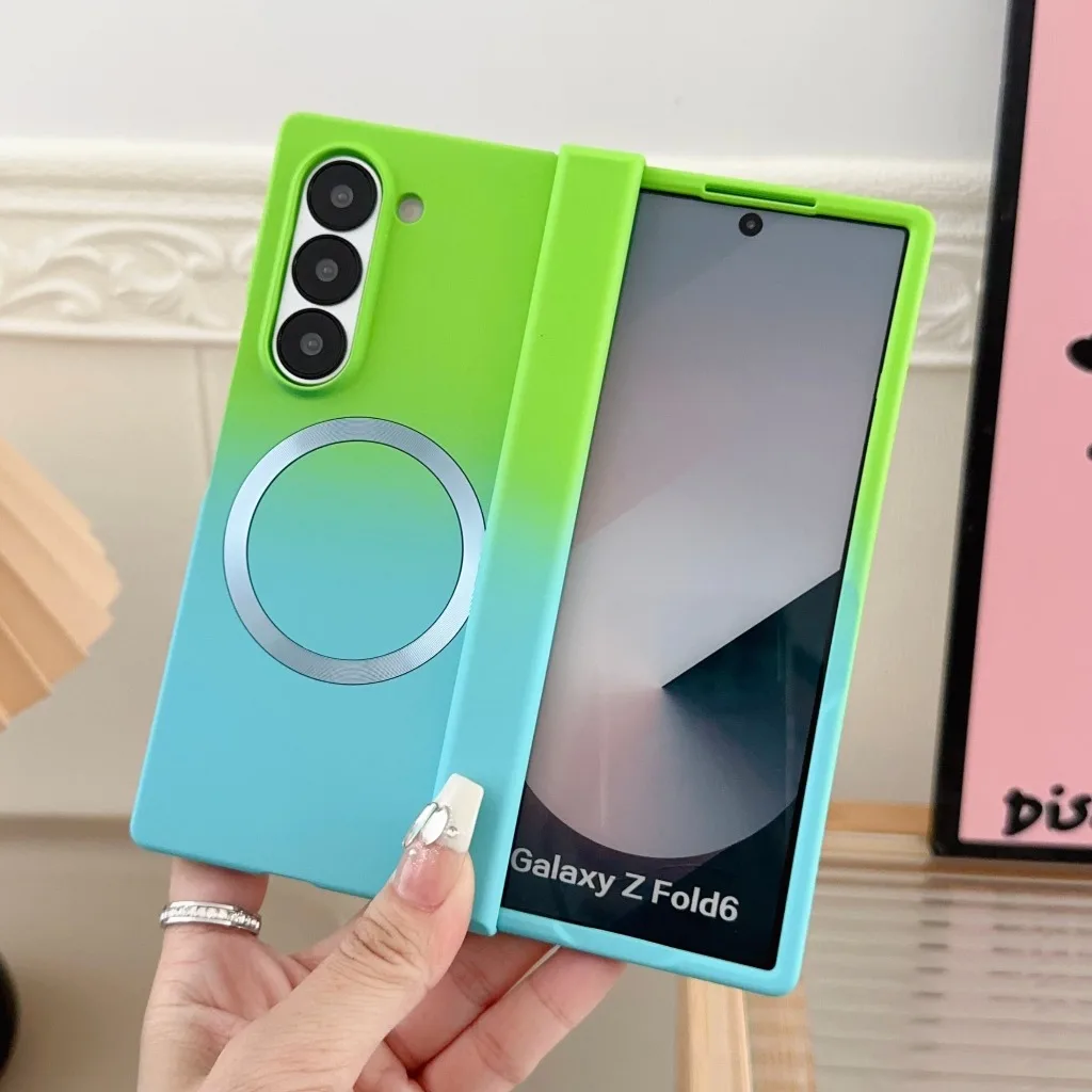 Gradient Color Magnetic Hinge Protection Shockproof Phone Case