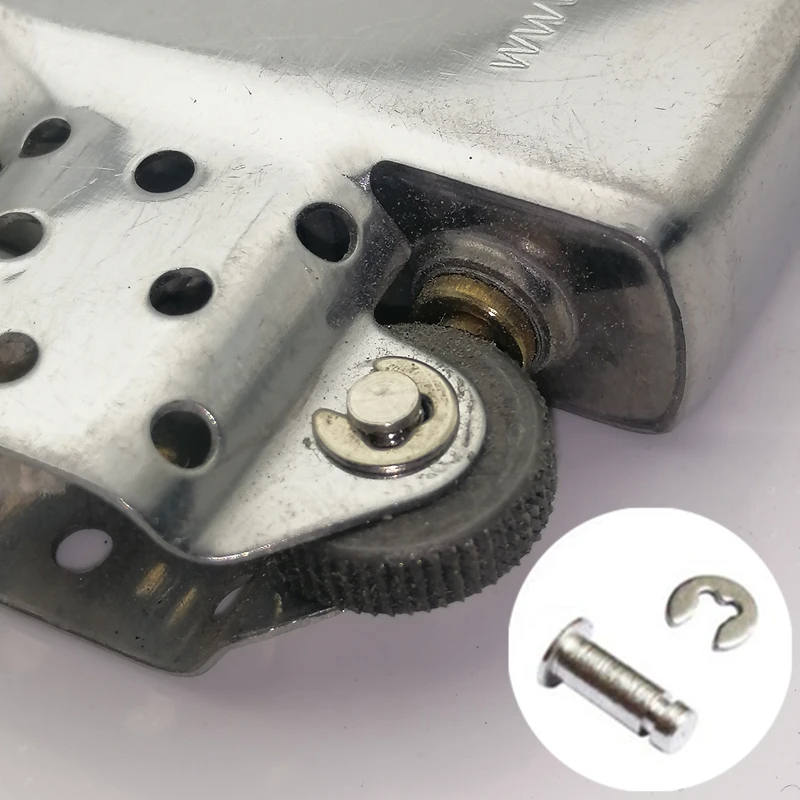 6pcs/Set Zippo Lighter Replacement Steel Wheel Removable Rivet Spring Cotton Wicks Kit Spare Parts Upgrade Repair Accessory