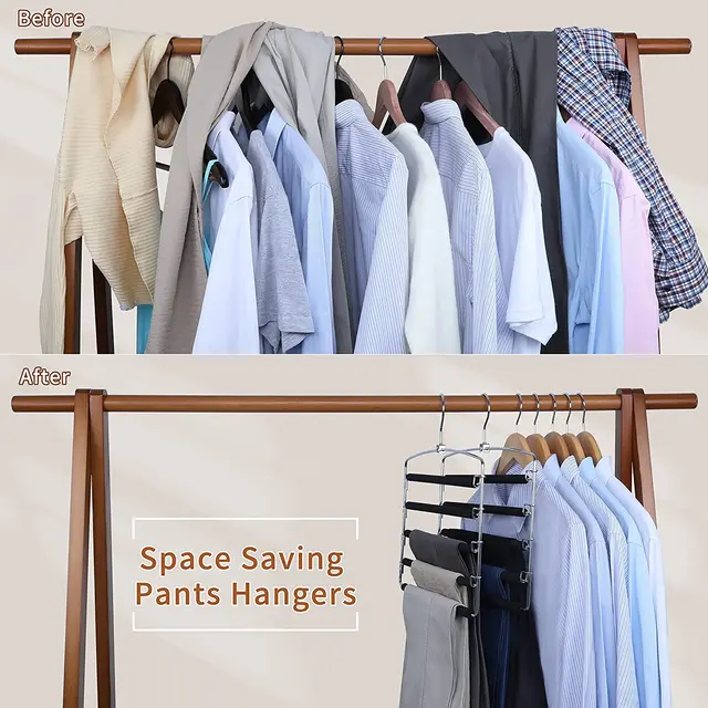 Display Wood Bottom Hangers: Glossy Matt White Wooden Clothes Clamp Hangers  with Chrome Hook for Trouser/Pants/Skirt - China Wood Hangers and Clothes  Hangers price | Made-in-China.com