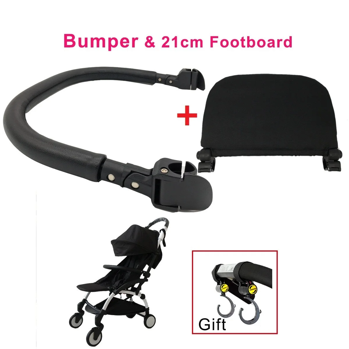 MomTan® Baby Stroller Accessories Armrest PU Leather Bumper