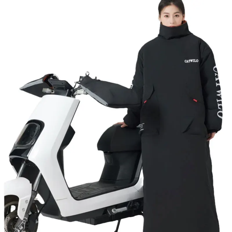 Winter Motorcycle Windshield Quilt Plus Velvet Thickening Increase Waterproof Cold Protection Clothing Riding Windshield Cover