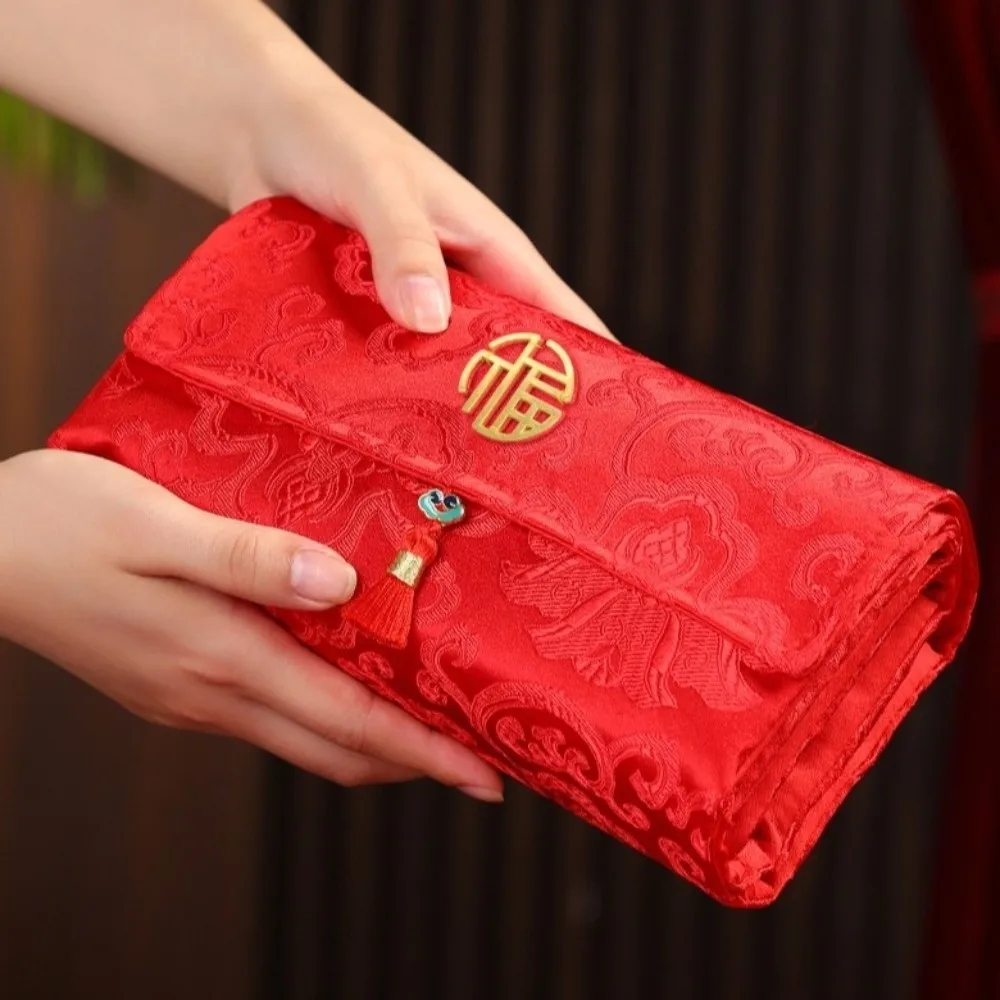 Chinese Style Folding Red Envelope Hongbao Blessing Wedding Money Envelope Traditional Bonus Lucky Money Packet