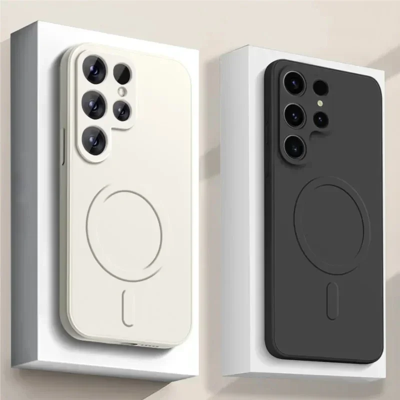 Enhanced Liquid Silicone Magnetic Wireless Charging Shockproof Case with Magsafe Compatibility