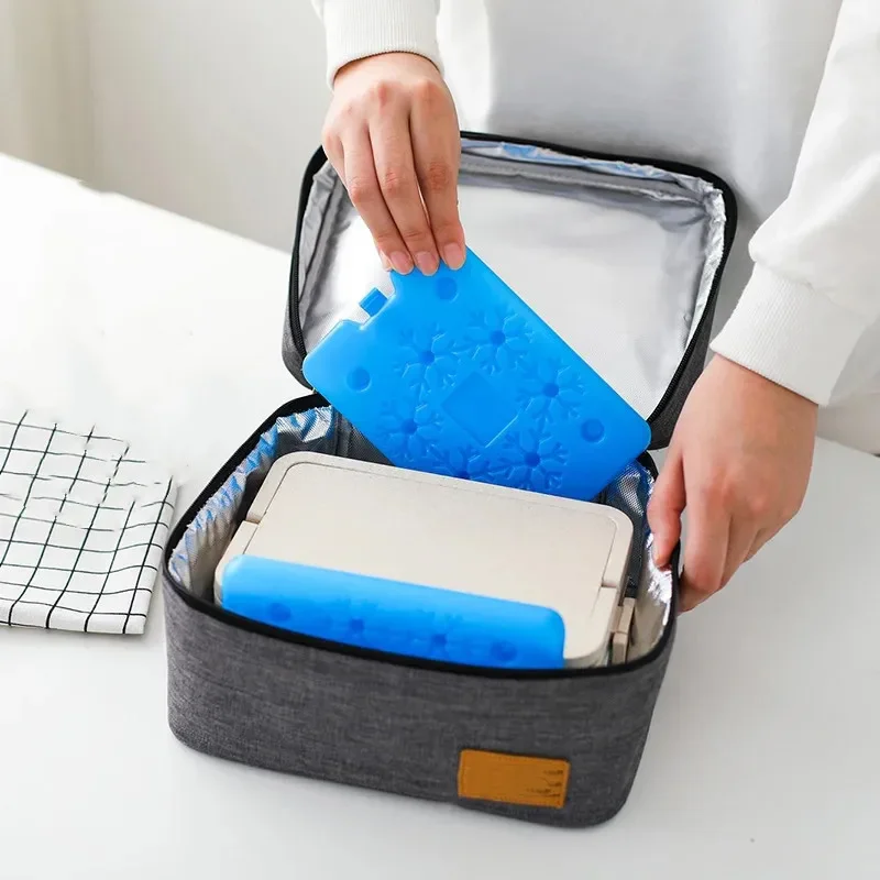 Ice Packs for Travel Ice Blocks for Picnic Travel Lunch Reusable Cool Cooler Pack Bag Fresh Food Storage Water Injection Box ice packs