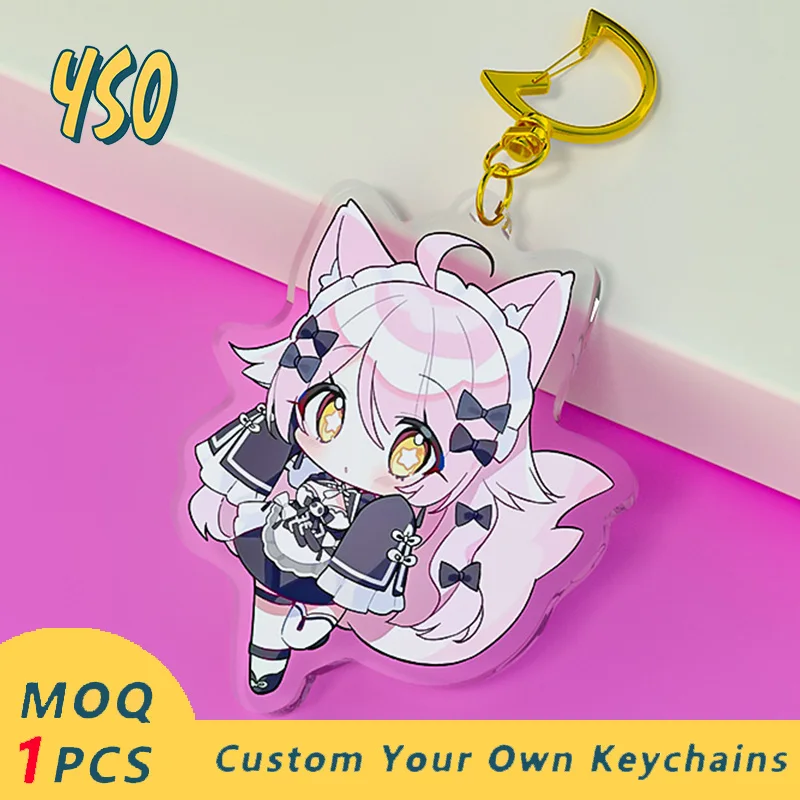 

YSO Custom Hot Game Cute Kawaii Keychain Accessory Cartoon Pendant Keyring Jewelry Llavero Anime Accessories Keys Chains