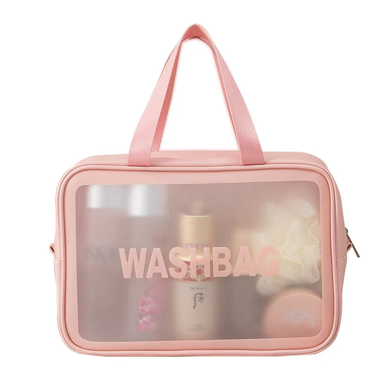 PU Women Travel Storage Bag Cosmetic Bag Makeup Bag Travel Organizer Bags Waterproof Washbag Transparent Cosmetic Cases 6