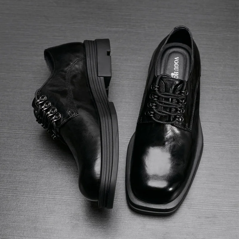 Business Men Shoes Cowhide  Autumn Winter Spring Dress Shoes High Quality Genuine Leather Shoes Men Luxury Designer Casual Shoes