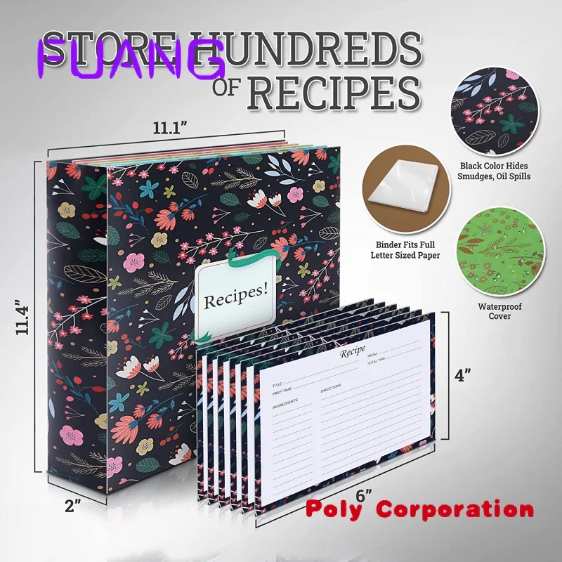Top-Notch Family Recipe Binder Kit Waterproof Recipe Book Binder With Dividers And Cards To Write In Your Own Recipes