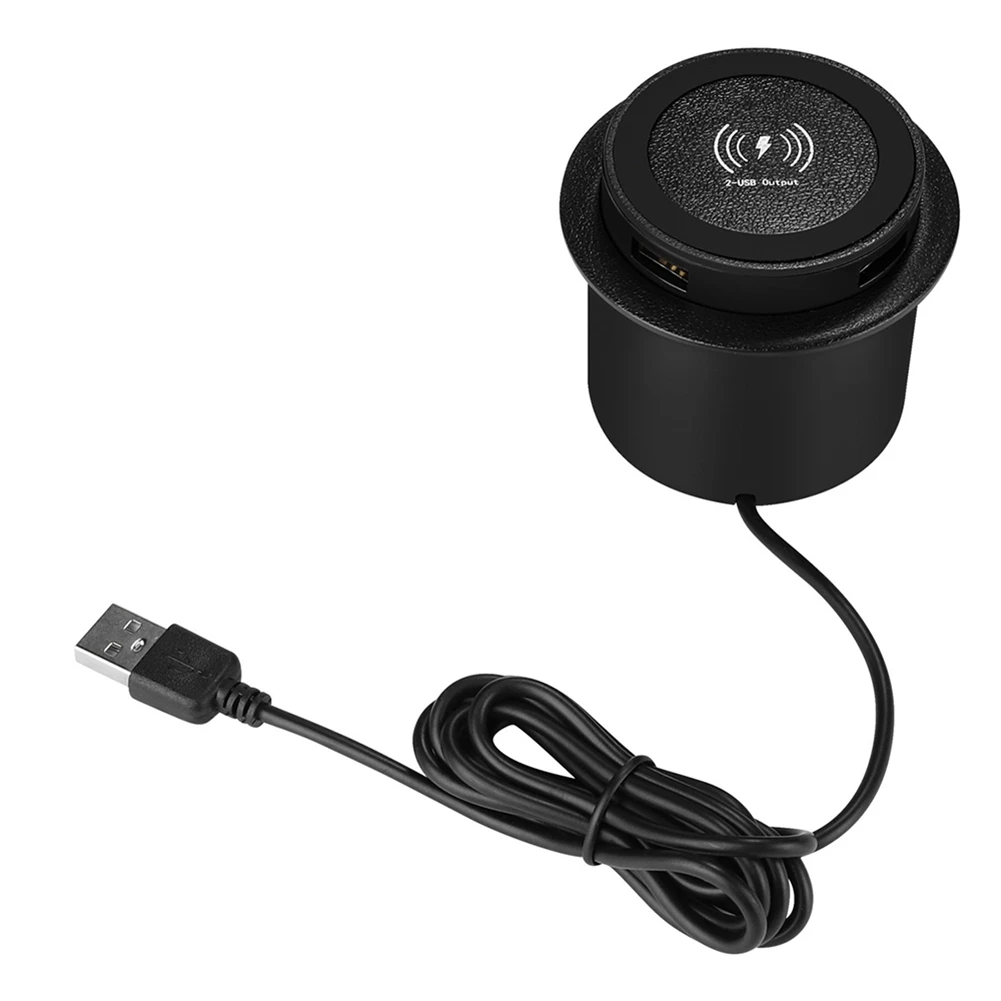 

Универсальное беспроводное зарядное устройство с USB-портом, 10 Вт