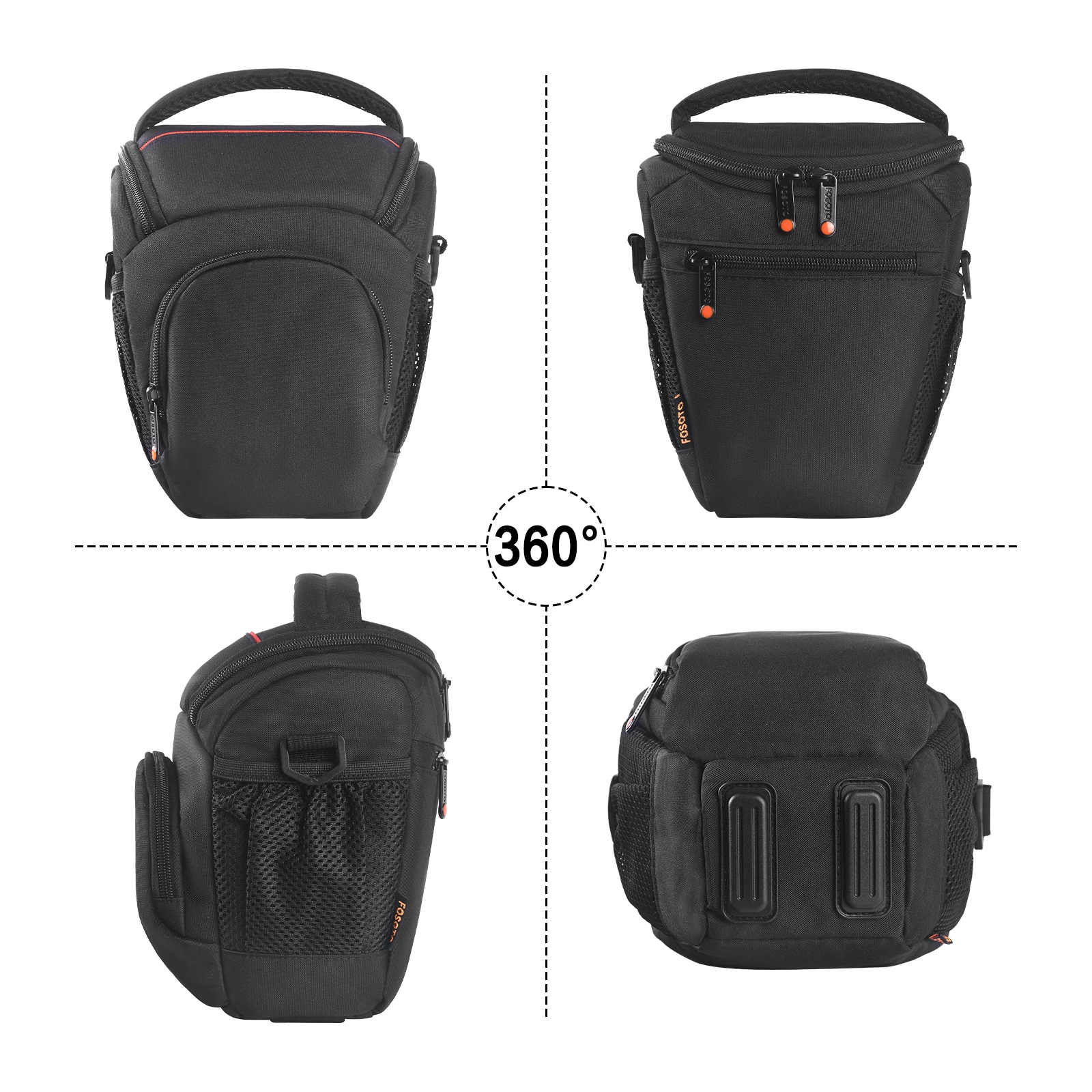 Fosoto Best Nikon D5600 Bag FOSOTO R5 Black DSLR Camera Bag