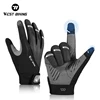 WEST BIKING Mountain Bike Full Finger Glove Non-slip Shockproof Touch Glove Golf Cycling Crossfit Motorcycle Mitts Spring Autumn 1