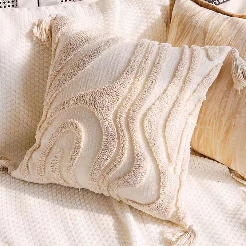 Design 13 decorative pillow cover with contrasting geometric shapes