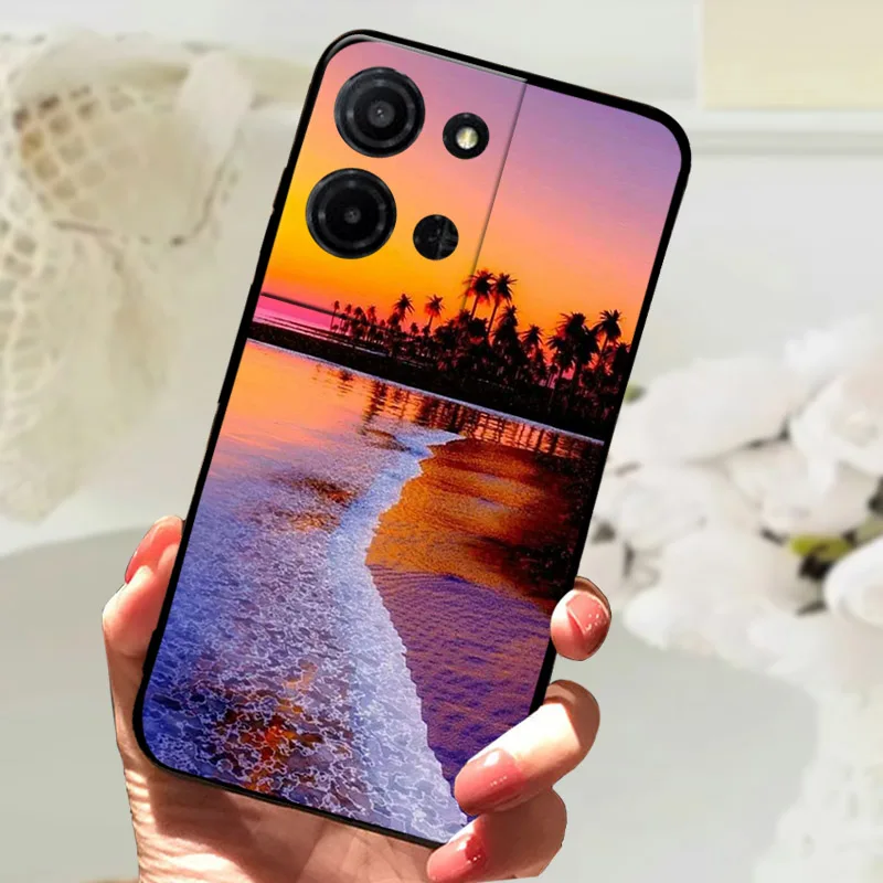 Marble Printed Shockproof TPU Matte Phone Case - Soft Protective Back Bumper Cover