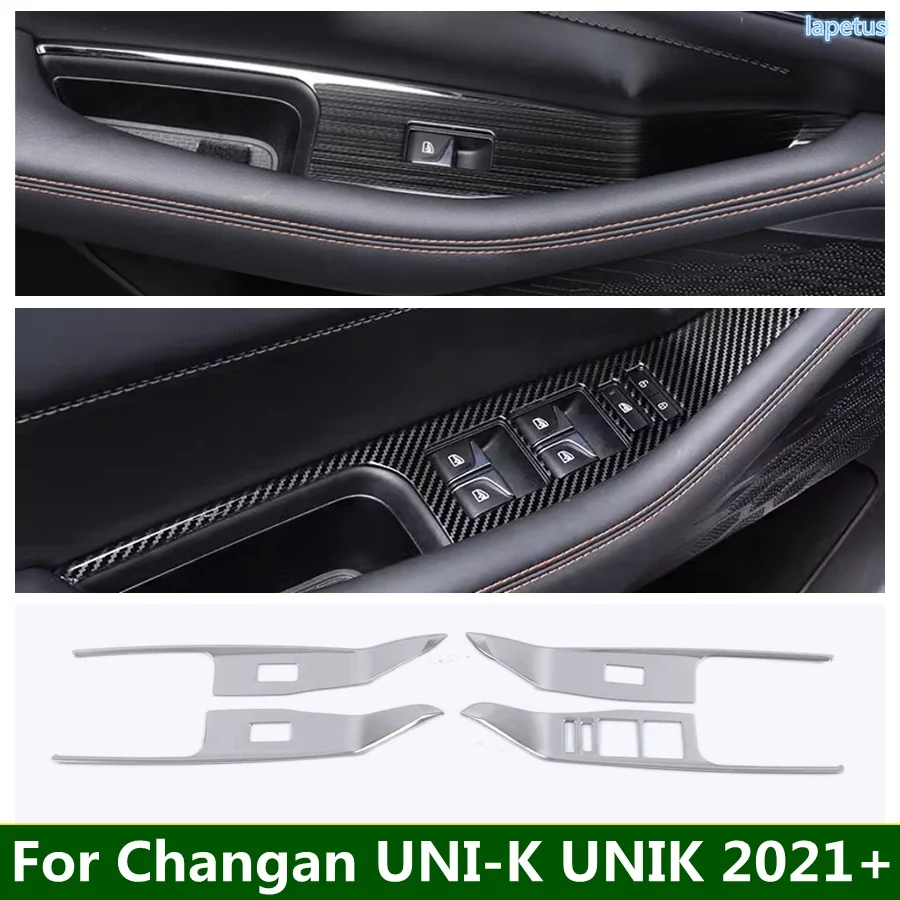 

Interior Accessories Fit For Changan Uni-k Unik 2021 - 2023 Car Stainless Steel Window Lift Down Switch Button Panel Cover Trim