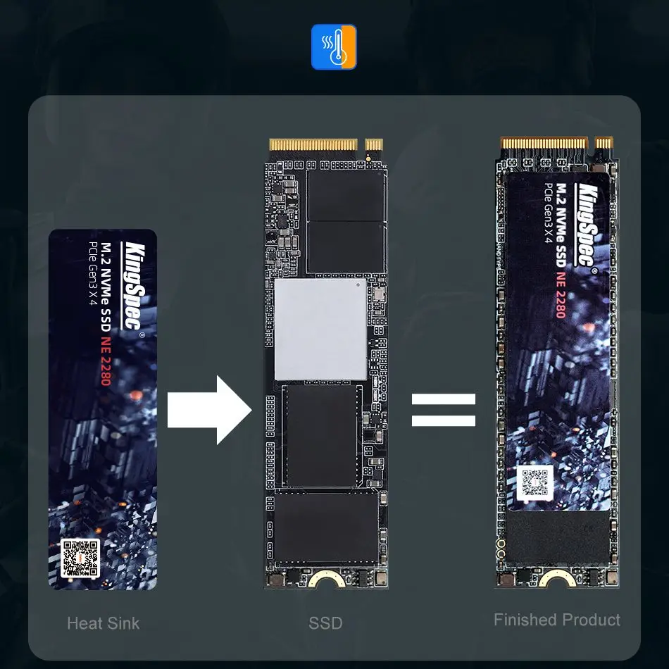 Фото KingSpec M.2 NVMW SSD 128 ГБ 256 ГБ 512 ГБ M2 SSD 1 ТБ 2 ТБ pcie NVMe 2280 PCIE SSD M.2 HDD PCIe внутренний жесткий диск для ноутбука MSI №4