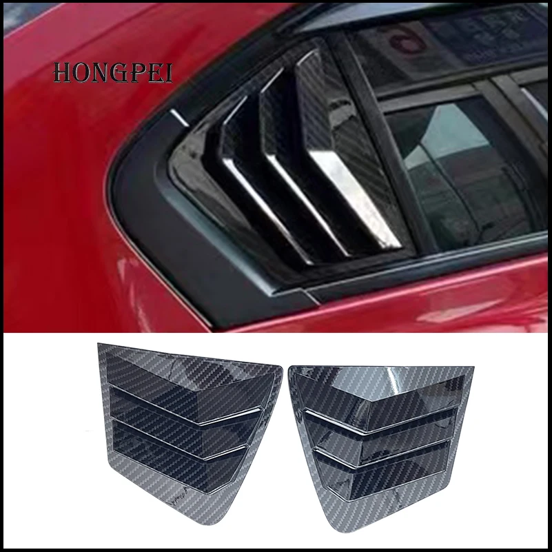 

Car Styling For Honda Civic Sedan 9th 2011-2014 Rear Window Blind Shades Louver Frame Molding Cover Sticker Trim Accessories